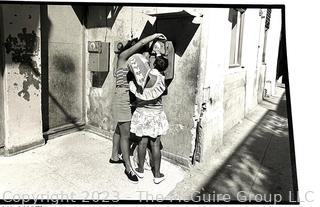 Large Format Black & White Photograph Entitled "De La Serie Ninos De Cuba" Signed by Artist Jose Tonito with Certificate of Authenticity. 