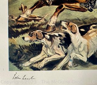 Loose Pages from book titled "The Noble Science - John Leech in the Hunting Field" by Thomas Bodkin. Published in London.  Descriptions of 14 Plates and Color Prints. 10 x 14" See the many photos posted in the photo gallery