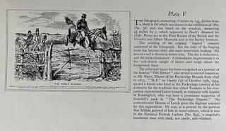 Loose Pages from book titled "The Noble Science - John Leech in the Hunting Field" by Thomas Bodkin. Published in London.  Descriptions of 14 Plates and Color Prints. 10 x 14" See the many photos posted in the photo gallery