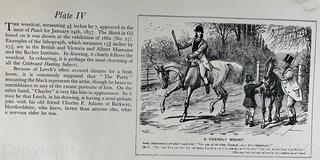 Loose Pages from book titled "The Noble Science - John Leech in the Hunting Field" by Thomas Bodkin. Published in London.  Descriptions of 14 Plates and Color Prints. 10 x 14" See the many photos posted in the photo gallery