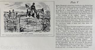 Loose Pages from book titled "The Noble Science - John Leech in the Hunting Field" by Thomas Bodkin. Published in London.  Descriptions of 14 Plates and Color Prints. 10 x 14" See the many photos posted in the photo gallery