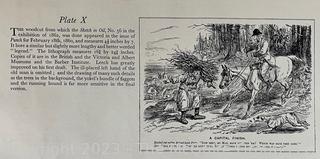 Loose Pages from book titled "The Noble Science - John Leech in the Hunting Field" by Thomas Bodkin. Published in London.  Descriptions of 14 Plates and Color Prints. 10 x 14" See the many photos posted in the photo gallery