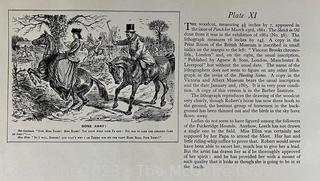 Loose Pages from book titled "The Noble Science - John Leech in the Hunting Field" by Thomas Bodkin. Published in London.  Descriptions of 14 Plates and Color Prints. 10 x 14" See the many photos posted in the photo gallery