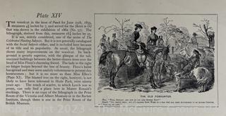 Loose Pages from book titled "The Noble Science - John Leech in the Hunting Field" by Thomas Bodkin. Published in London.  Descriptions of 14 Plates and Color Prints. 10 x 14" See the many photos posted in the photo gallery