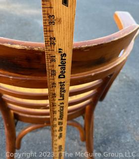 Mid Century Modern Maple Bentwood Side Arm Chair Made by Great Northern Chair Co.  Discoloration.  