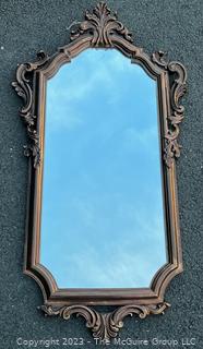 Gilt Wall Mirror in Scroll Frame