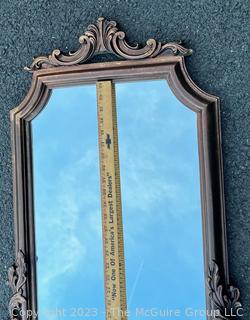 Gilt Wall Mirror in Scroll Frame