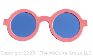 Pink Retro Wall Mount Sunglasses Mirror.  12" x 31".