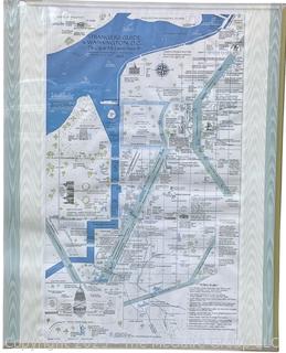 Map: "The Stanger's Guide to WDC as Mr. Lincoln Knew It in 1865.  Behind plexiglass  24 x 30"