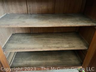 Primitive Two Drawer Cabinet, Missing Hardware.   50" x 42" x 18".