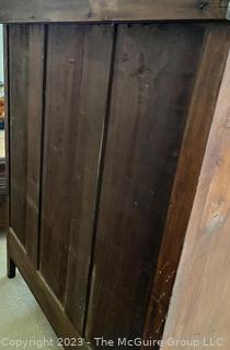 Primitive Two Drawer Cabinet, Missing Hardware.   50" x 42" x 18".