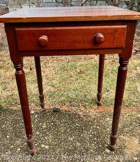 Primitive Maple End Table or Night Stand.  22" x 20" x 30".