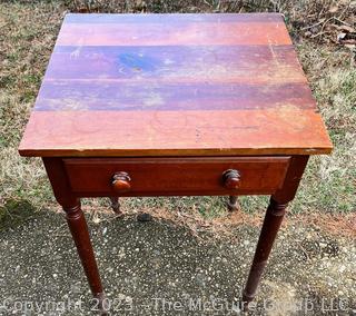 Primitive Maple End Table or Night Stand.  22" x 20" x 30".