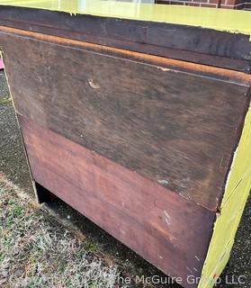 Two Stack Painted Glass Front Barrister Bookcase, Separates.  36" x 34" x 11".