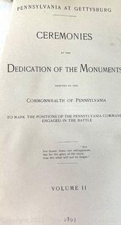 Book: Pennsylvania at Gettysburg Ceremonies at the Dedication of the Monuments Erected by the Commonwealth of Pennsylvania to Mark the Positions of the Pennsylvania Commands Engaged in Battles - Volume II 1893