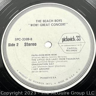 Vinyl Record Album: The Beach Boys, "Wow! Great Concert!", Pickwick/33 Records 1972.