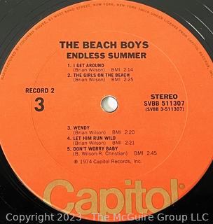 Vinyl Record Album: The Beach Boys Double Vinyl Album, "Endless Summer", Capitol Records 1974.