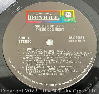 Vinyl Record Album: Three Dog Night, "Golden Biscuits", ABC Records 1971.