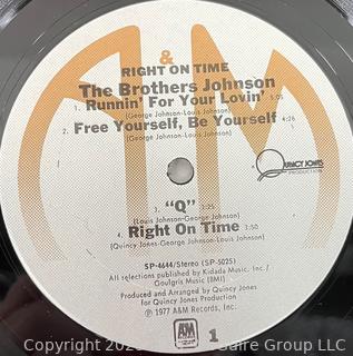 Vinyl Record Album: The Brothers Johnson, "Right On Time", A&M Records 1977.