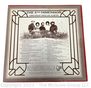 Vinyl Record Album: The 5th Dimension, "Greatest Hits On Earth", Bell Records 1972.