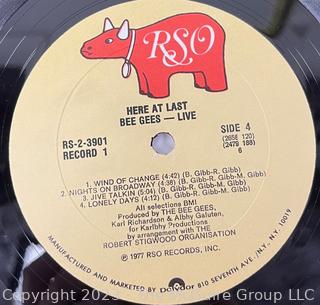 Vinyl Record Album: Bee Gees Double Vinyl Album, "Here At Last - Live", RSO Records 1977.