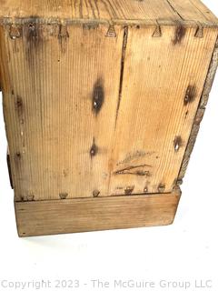 Primitive Antique 9 Drawer Pine Apothecary Specimen Cabinet.   8" x 12" x 31".