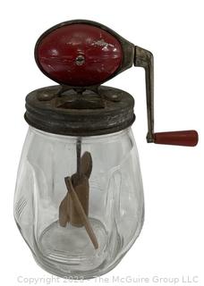 Dazey Crank Butter Churn No. 4 with Wood Paddle 