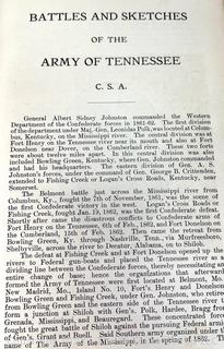 Journal of B.L. Ridley Lt. General A.P. Stewart’s Staff, Battles and Sketches of the Army of Tennessee  Year 1861-65