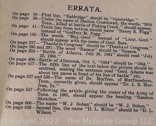 Journal of B.L. Ridley Lt. General A.P. Stewart’s Staff, Battles and Sketches of the Army of Tennessee  Year 1861-65