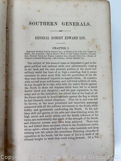 Book: "Southern Generals Their Lives and Campaigns" by William Parker Snow 1866  