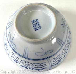 Three (3) Pieces of Hand Painted Pottery Including Morton, Faience De Stamano and Blue and White Asian Bowl.