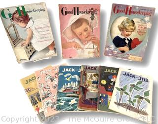 Group of Vintage Good Housekeeping and Jack and Jill Magazines