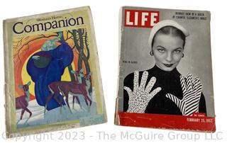 Two (2) Vintage Magazines - Life and Woman's Home Companion