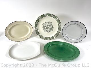 Five (5) Porcelain Plates and Platters