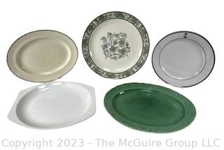 Five (5) Porcelain Plates and Platters