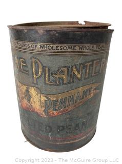 Original Planters Peanuts Pennant Tin Can 