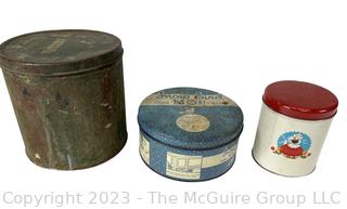 Three (3) Promotional Tins and Cannisters