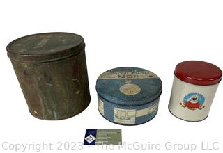 Three (3) Promotional Tins and Cannisters