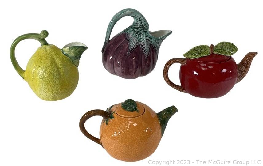 Sold at Auction: Collection Seven Pottery Fruit / Vegetable Pitcher