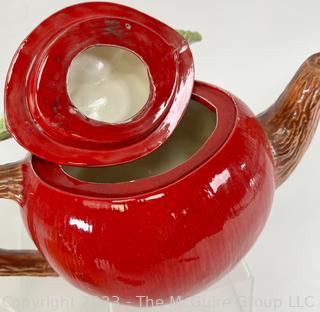 Four (4) Ceramic Fruit and Vegetable Shaped Tea Pots.