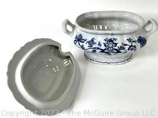 Blue Danube Blue & White Covered Soup Tureen 