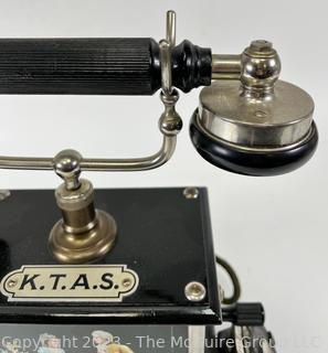 Danish Antique Hand Crank Telephone Kjøbenhavns Telefon Aktieselskab 