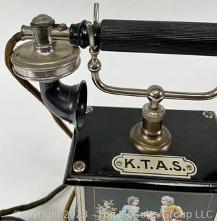 Danish Antique Hand Crank Telephone Kjøbenhavns Telefon Aktieselskab 