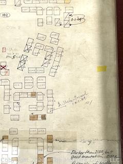 30 x 30" Framed Architectural Drawing of Subdivision.  188 Villas.  