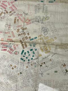 30 x 30" Framed Architectural Drawing of Subdivision.  188 Villas.  