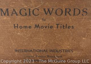 Magic Words Movie Title Set By Craig Movie Supply Co.