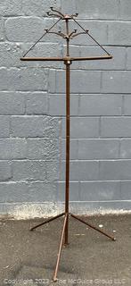 Industrial Metal Collapsible "Utilatree" Freestanding Coat Rack. Missing one hook.