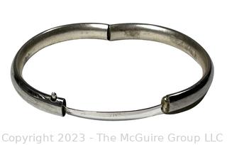 Brushed Sterling Silver Bangle Bracelet .  15.5 grams