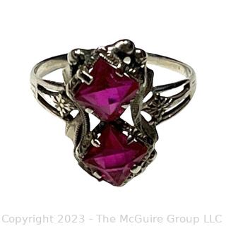 10k Victorian Double Stone Ring