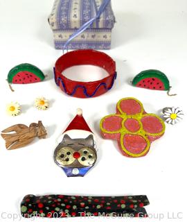 Costume and Paper Mache  Jewelry